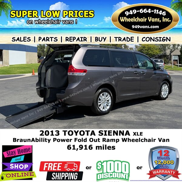 2013 Toyota Sienna XLE Wheelchair Van - Photo 1 - Laguna Hills, CA 92653