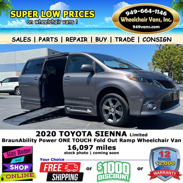 2020 Toyota Sienna Limited Wheelchair Van - Photo 1 - Laguna Hills, CA 92653