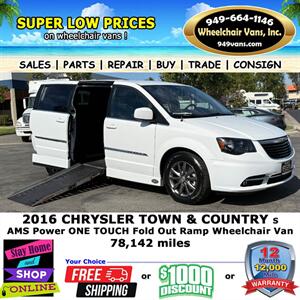 2016 Chrysler Town and Country S Wheelchair Van Minivan