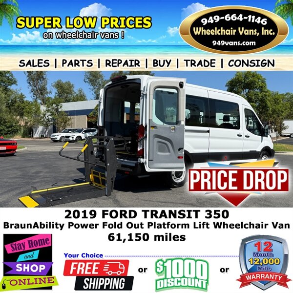 2019 Ford Transit 350 XL Wheelchair Van  