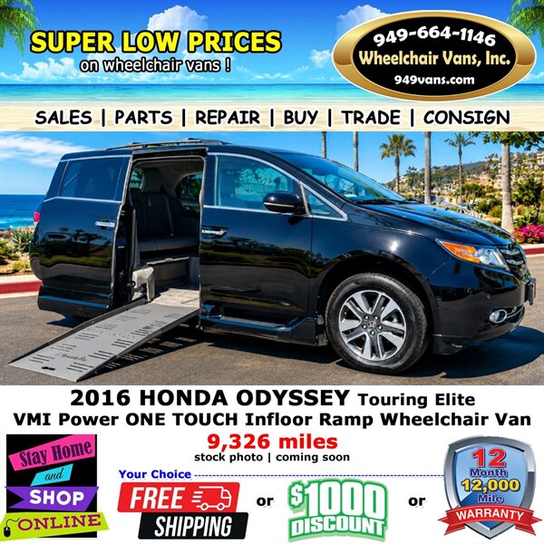 2016 Honda Odyssey Touring Elite Wheelchair Van   - Photo 1 - Laguna Hills, CA 92653