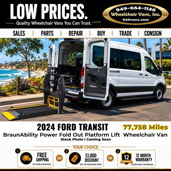 2024 Ford Transit 150 Wheelchair Van   - Photo 1 - Laguna Hills, CA 92653
