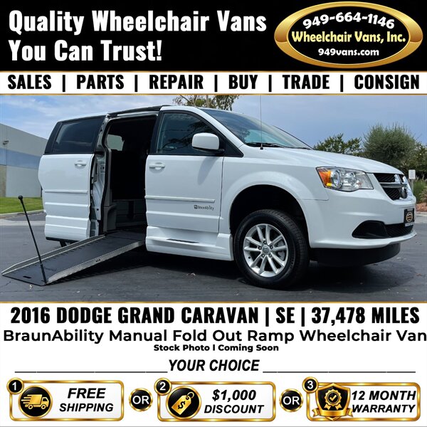 2016 Dodge Grand Caravan SE  Wheelchair Van   - Photo 1 - Laguna Hills, CA 92653