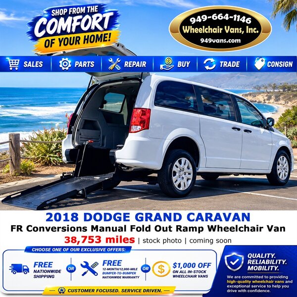 2018 Dodge Grand Caravan SE Wheelchair Van   - Photo 1 - Laguna Hills, CA 92653