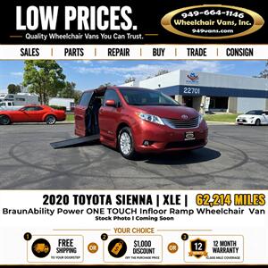 2020 Toyota Sienna XLE Wheelchair Van Minivan