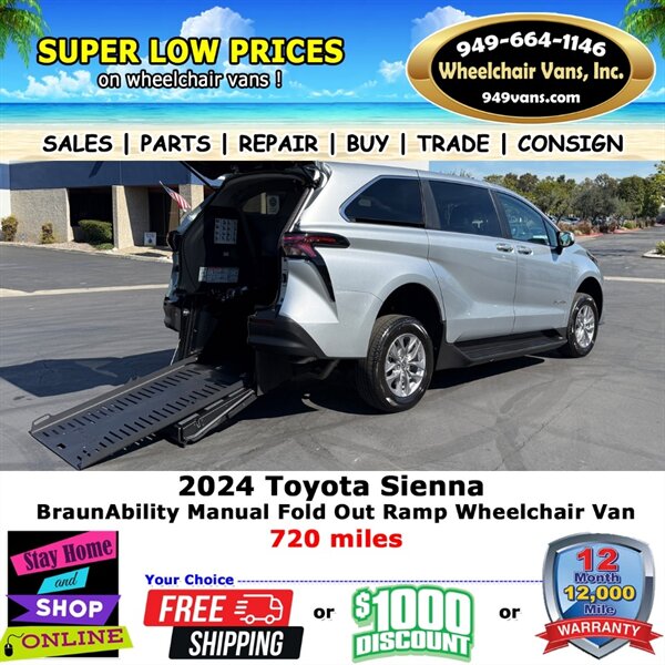 2024 Toyota Sienna LE  Wheelchair Van  