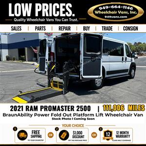 2021 RAM ProMaster 2500 Wheelchair Van - Photo 1 - Laguna Hills, CA 92653