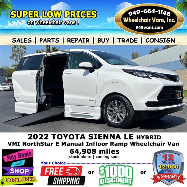 2022 Toyota Sienna Wheelchair Van  