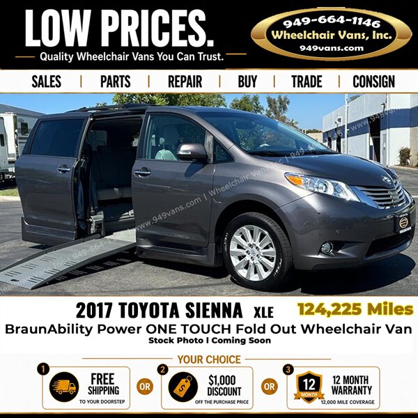 2017 Toyota Sienna XLE Wheelchair Van   - Photo 1 - Laguna Hills, CA 92653
