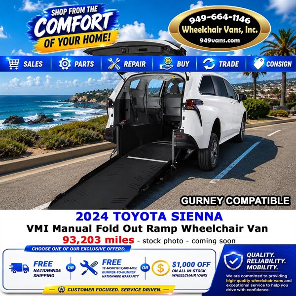 2024 Toyota Sienna Wheelchair Van   - Photo 1 - Laguna Hills, CA 92653