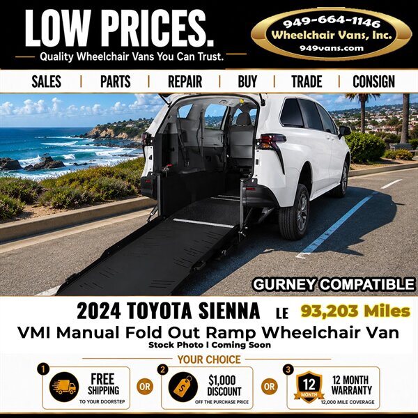 2024 Toyota Sienna Wheelchair Van   - Photo 1 - Laguna Hills, CA 92653