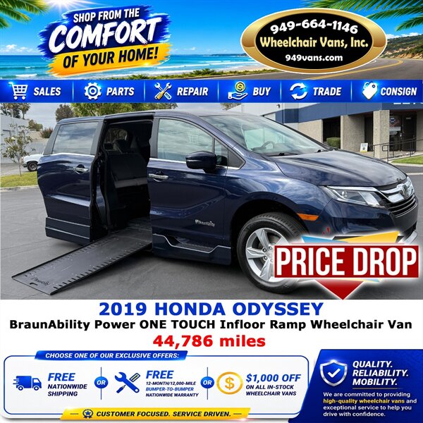 2019 Honda Odyssey EX Wheelchair Van  