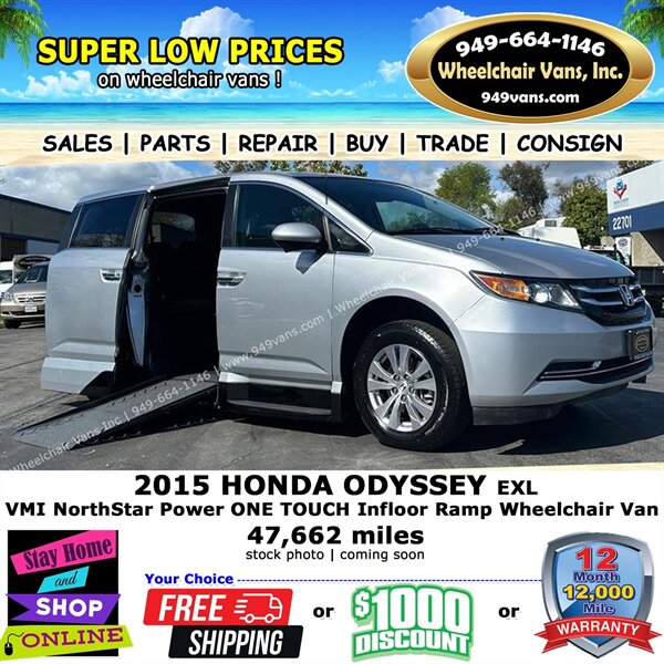 2015 Honda Odyssey EX-L Wheelchair Van   - Photo 1 - Laguna Hills, CA 92653