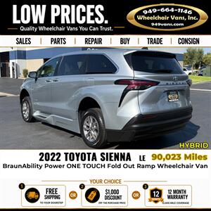 2022 Toyota Sienna LE Wheelchair Van - Photo 8 - Laguna Hills, CA 92653