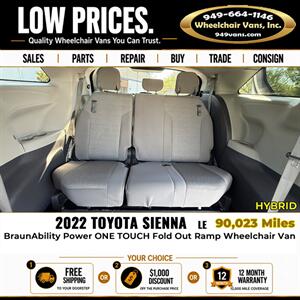 2022 Toyota Sienna LE Wheelchair Van - Photo 12 - Laguna Hills, CA 92653
