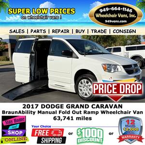 2017 Dodge Grand Caravan SE Wheelchair Vans Minivan