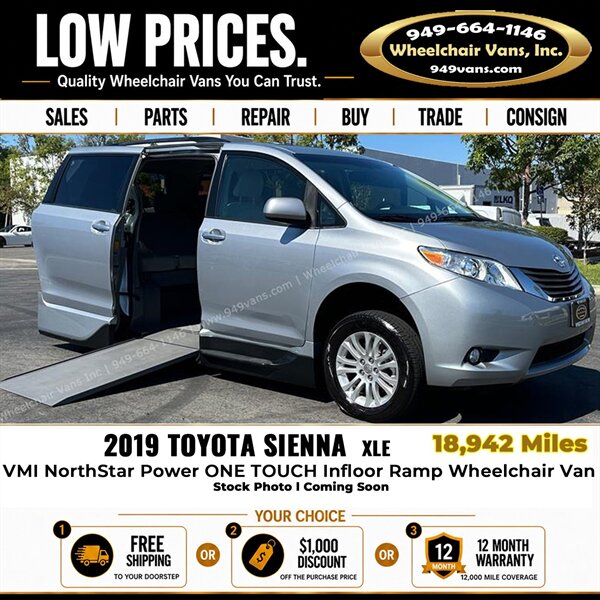 2019 Toyota Sienna XLE Wheelchair Van   - Photo 1 - Laguna Hills, CA 92653