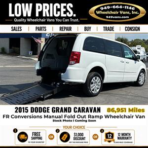 2015 Dodge Grand Caravan SE Wheelchair Van Minivan
