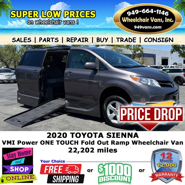 2020 Toyota Sienna Wheelchair Van  