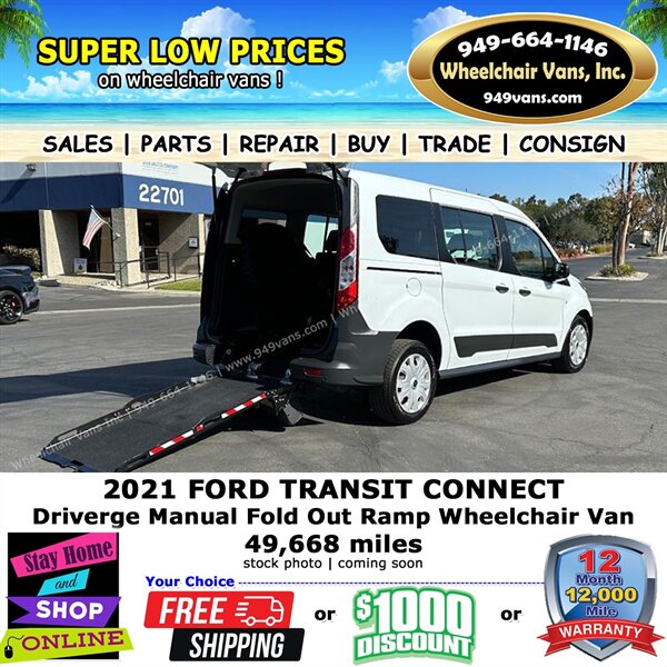 2021 Ford Transit Connect XL Wheelchair Van  