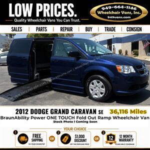 2012 Dodge Grand Caravan SE Wheelchair Van Minivan