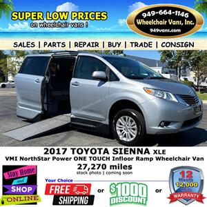 2017 Toyota Sienna XLE Wheelchair Van   - Photo 1 - Laguna Hills, CA 92653