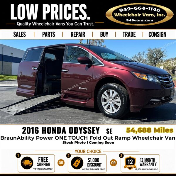2016 Honda Odyssey SE Wheelchair Van   - Photo 1 - Laguna Hills, CA 92653