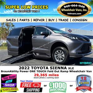 2022 Toyota Sienna XLE Wheelchair Van   - Photo 1 - Laguna Hills, CA 92653