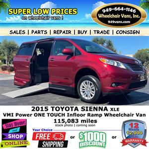 2015 Toyota Sienna XLE Wheelchair Van   - Photo 1 - Laguna Hills, CA 92653