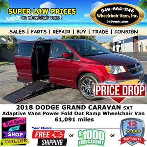 2018 Dodge Grand Caravan SXT Wheelchair Van Minivan