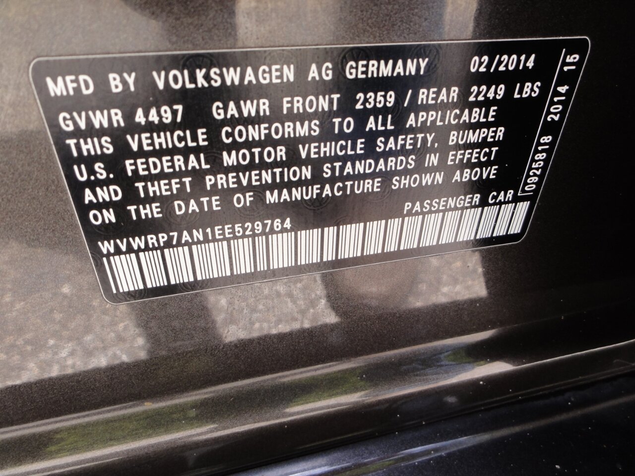 2014 Volkswagen CC Executive PZEV  Premium - Photo 25 - Deland, FL 32720