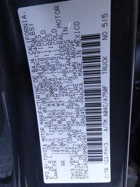 2009 Toyota Tacoma V6 Crew cab 4X4  TRD - Photo 40 - Deland, FL 32720