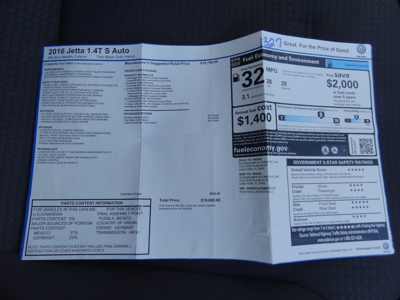 2016 Volkswagen Jetta 1.4T S   - Photo 55 - Deland, FL 32720