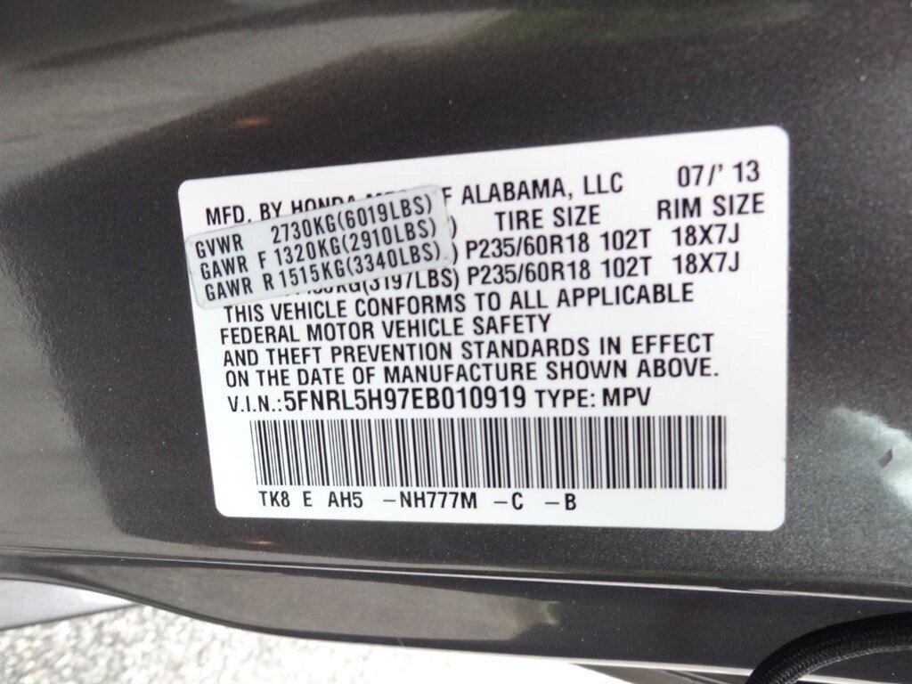 2014 Honda Odyssey Touring  Elite - Photo 26 - Deland, FL 32720