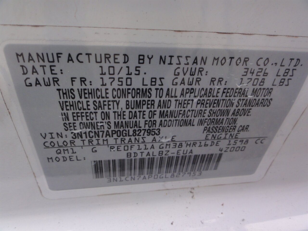 2016 Nissan Versa 1.6 S - Photo 26 - Deland, FL 32720