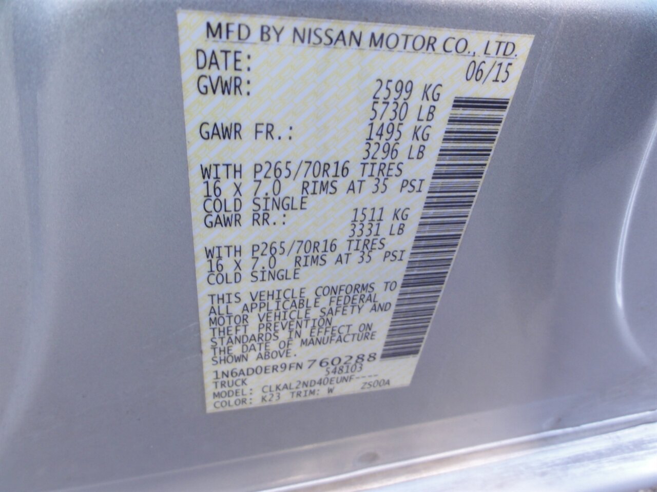 2015 Nissan Frontier SV   - Photo 27 - Deland, FL 32720