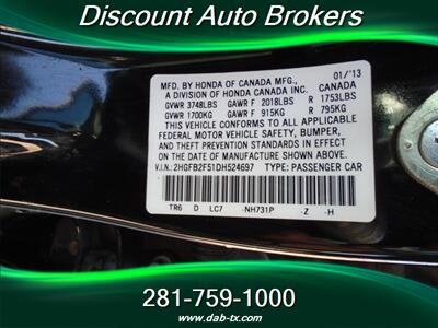 2013 Honda Civic LX   - Photo 21 - Houston, TX 77082
