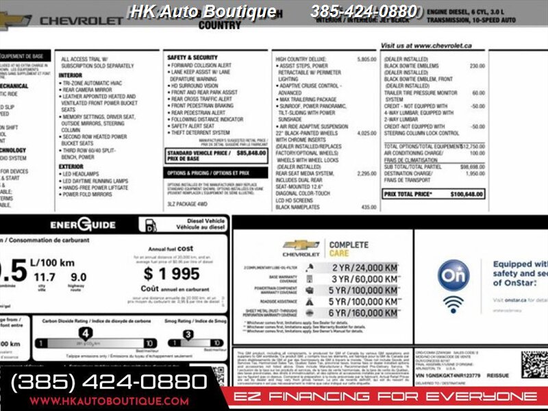 2022 Chevrolet Suburban High Country   - Photo 2 - West Bountiful, UT 84087-1313