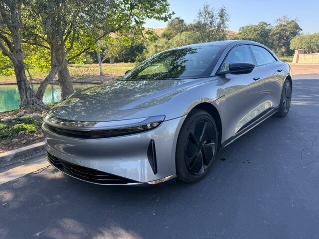 Quantum Gray Metallic 2024 Lucid Air Pure RWD Sedan Rear-Wheel Drive 1-Speed Dual Clutch
