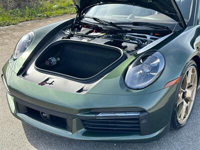 2021 Porsche 911 Turbo S  Paint-to-Sample Oak Green with Club Leather in Truffle Brown, Front LIft Axle, Full PPF - Photo 15 - Tarzana, CA 91356