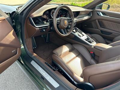 2021 Porsche 911 Turbo S  Paint-to-Sample Oak Green with Club Leather in Truffle Brown, Front LIft Axle, Full PPF - Photo 43 - Tarzana, CA 91356