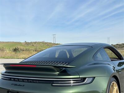 2021 Porsche 911 Turbo S  Paint-to-Sample Oak Green with Club Leather in Truffle Brown, Front LIft Axle, Full PPF - Photo 25 - Tarzana, CA 91356