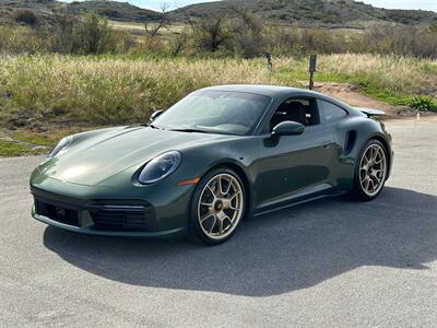 2021 Porsche 911 Turbo S  Paint-to-Sample Oak Green with Club Leather in Truffle Brown, Front LIft Axle, Full PPF - Photo 17 - Tarzana, CA 91356