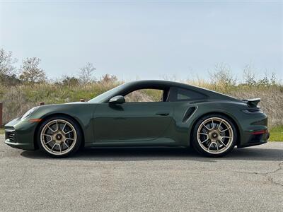 2021 Porsche 911 Turbo S  Paint-to-Sample Oak Green with Club Leather in Truffle Brown, Front LIft Axle, Full PPF - Photo 33 - Tarzana, CA 91356