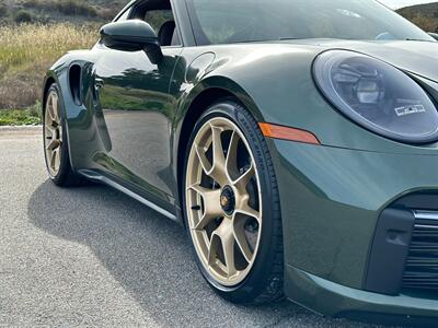 2021 Porsche 911 Turbo S  Paint-to-Sample Oak Green with Club Leather in Truffle Brown, Front LIft Axle, Full PPF - Photo 40 - Tarzana, CA 91356