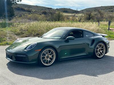 2021 Porsche 911 Turbo S  Paint-to-Sample Oak Green with Club Leather in Truffle Brown, Front LIft Axle, Full PPF - Photo 19 - Tarzana, CA 91356