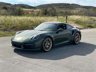 2021 Porsche 911 Turbo S  Paint-to-Sample Oak Green with Club Leather in Truffle Brown, Front LIft Axle, Full PPF - Photo 20 - Tarzana, CA 91356