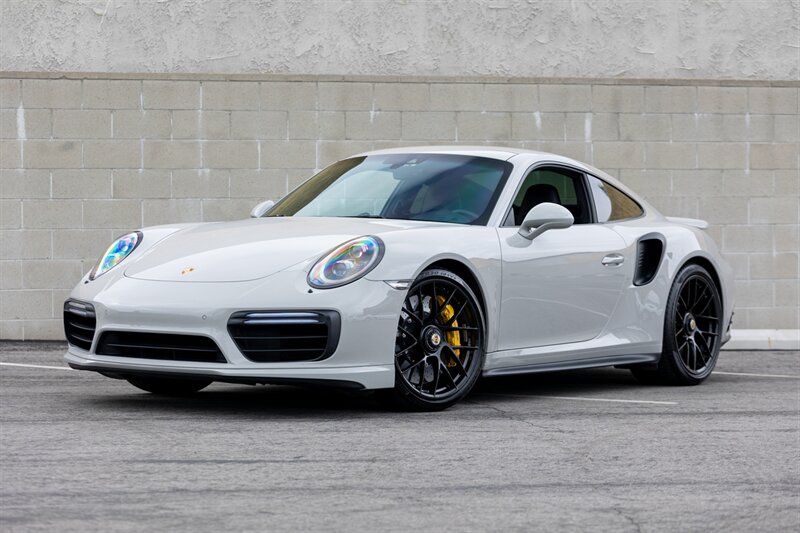 2018 Porsche 911 Turbo S  in Chalk on Black Leather Interior