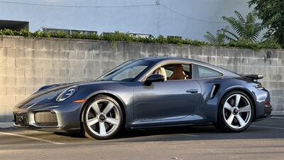 2026 Porsche 911 Turbo S T- Hybrid | Paint-to-Sample  Yachting Blue | Classic Cognac | Slicktop | True Delivery Miles - Photo 1 - Tarzana, CA 91356