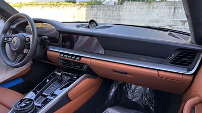 2026 Porsche 911 Turbo S T- Hybrid | Paint-to-Sample  Yachting Blue | Classic Cognac | Slicktop | True Delivery Miles - Photo 20 - Tarzana, CA 91356